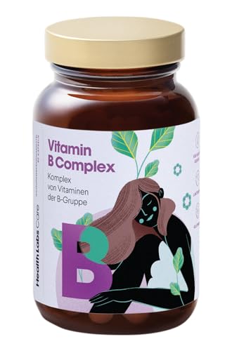 Health Labs Care Vitamin B-Complex – Alle 8 B-Vitamine (B1–B12) – Hochdosiert - Mit Cofaktoren Cholin & Myo-Inositol – Mit Vitamin C - Vegan – Laborgeprüft - 60 Kapseln