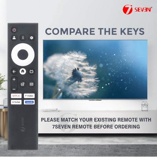 Image of 7SEVEN Compatible with Motorola Google TV Remote Control Suitable for 32HDGQMWSTQ | 55UHDGQMBSGQ | 65UHDGQMBSGQ Models Smart LED QLED 4K FHD Ultra HD Television Without Voice Command