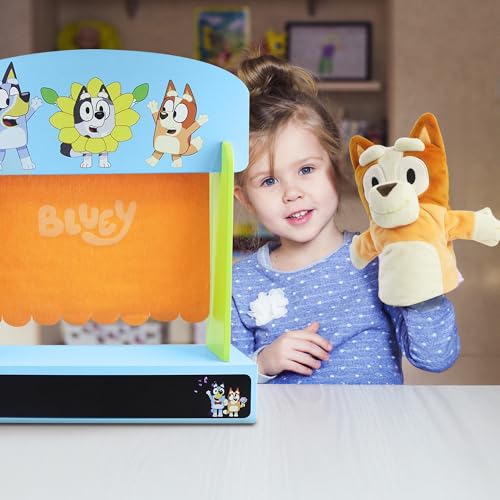 image for Bluey – Puppet Theater – Colorful Wooden Play Set with Theater and