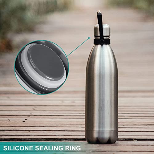 4 Pieces Replacement Silicone Sealing Rings Gaskets Silicone Jar Gasket Replacements Silicone Seals White Airtight Silicone Gaskets Seasoning Rings For 17 Oz Vacuum Insulated Water Bottle Replacements #TOP3