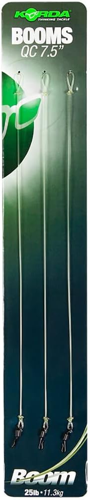 Stiff QC Booms 25lb Pack Of 3 For Fishing Ronnie Rig: 7.5"