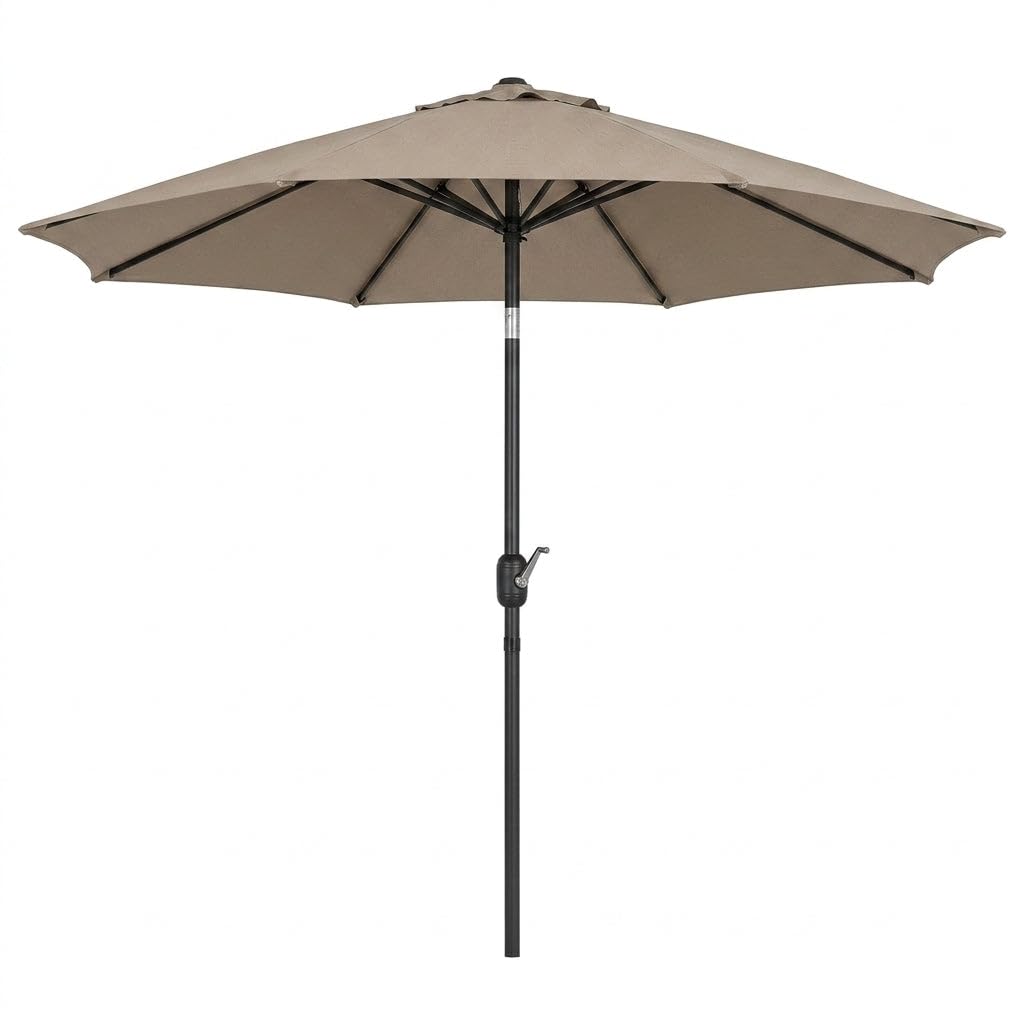 HEMAX Ombrellone da Giardino 270 Parasole Esterno Copertura Solare Rotonda