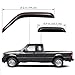 Lightronic Extra Durable Tape-on Auto Vent Window Visor, Fits 1999-2011 Ford Ranger SuperCab w/Fixed Rear Window; 1999-2010 Mazda B-Series Ext. Cab, UV Protect Rain Guard Wind Deflector, Smoke, 4-Pcs
