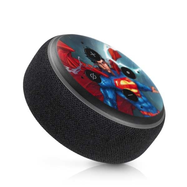 Skinit Decal Audio Skin Compatible with Amazon Echo Dot 3 - Officially Licensed DC Comics Superman Heat Vision Design