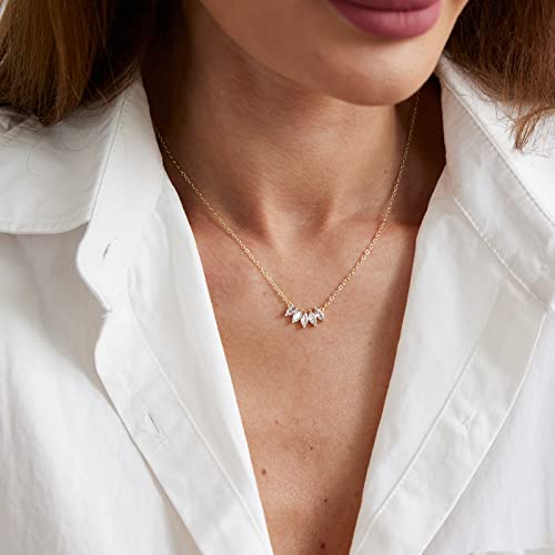 VIROMY Dainty Gold Necklaces for Women 14k Gold Plated Pendant Necklace for women Trendy Silver Long Necklace for Women Minimalist Jewelry for Women3