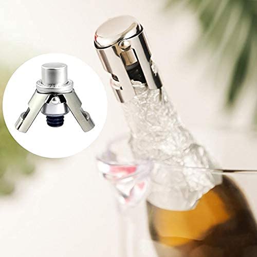 Bouchon Bouteille Vin Bouchon De Vin Bouchon de Champagne 304 en Acier Inoxydable Champagne Portable liège Tenant la Machine Barre liège de vin vin Mousseux 929(Color:A)