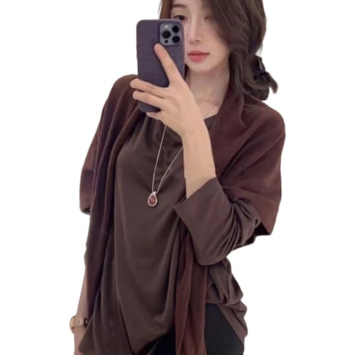 Écharpe triangulaire laine femme châle d'hiver chaud et grand wrap de mode