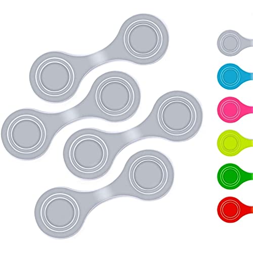 Thingles® 4 clips reflectores magnéticos para ropa, chaqueta, arnés, uso flexible para correr, mochila o mochila escolar [plateado] Cover