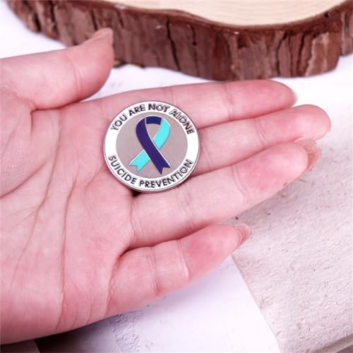 You’re Not Alone Suicide Prevention Enamel Brooch Suicide Prevention Awareness Ribbon Enamel Pin Backpack Badge Decorative for Clothes4