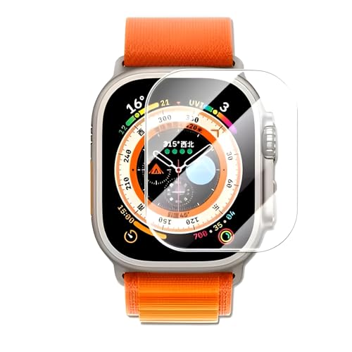 Image of Full Glue Tempered Glass Screen Protector Compatible For Apple Watch Ultra (49Mm) Glass Film (Pack Of 1) With Easy Installation Kit for Smartwatch [Transparent]
