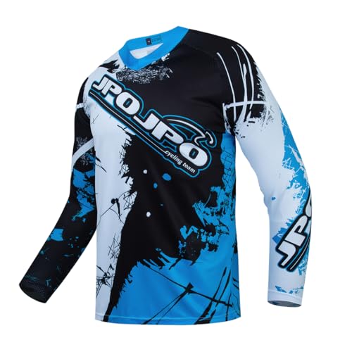 PSPORT Maillot de vélo tout-terrain pour jeunes, maillot de VTT à manches longues pour enfants, maillots de descente pour moto, motocross, BMX, moto MX,...