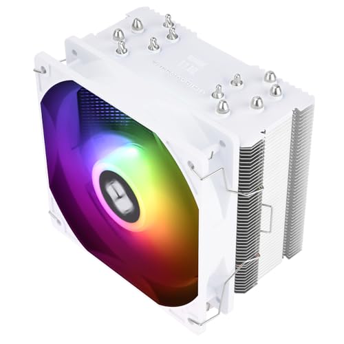 Thermalright Burst Assassin 120 SE ARGB blanco, disipador de calor de 6 tubos de calor, enfriador de aire para CPU con ventilador PWM de 12 cm, tecnología AGHP, para Intel LGA1851/1700/115X/1200