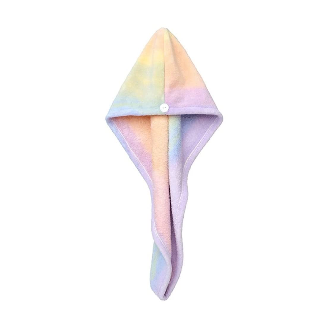 Turban cheveux absorbant corail velours pour réduire le sèche-cheveux