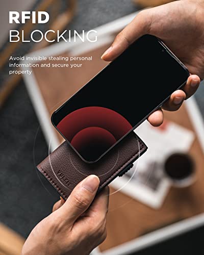 Image of VULKIT Minimalist Card Holder Wallet Pop Up Cards RFID Protection Holds Up to 10 Cards