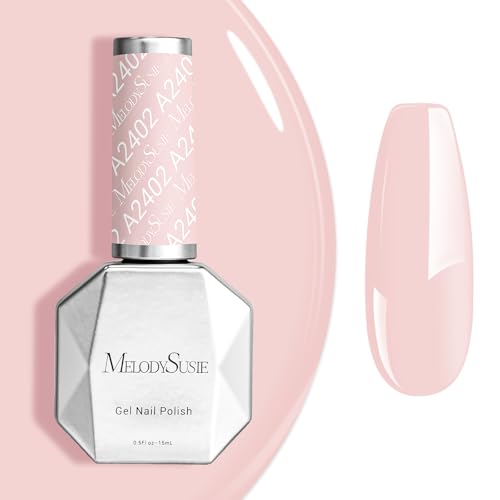 Image of MelodySusie 15ML Milky Pink Gel Nail Polish,Macaron Color Nails Soak Off UV LED Creamy Nude Pink Gel Polish Gift for Women Nail Art Manicure Salon DIY Nail Design Decoration at Home-A2402
