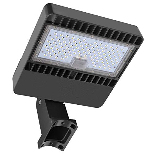 Exclusive Discount 70% Price  LED Parking Lot Lights 80W-9600lm Outdoor LED Flood Lights 5000K LED Shoebox Lights - Arm Mount for Round Pole Commercial Street Area Light for Stadium, Parking Lot, Roadways (Optional photocell)