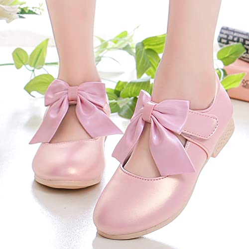 Girls Mary Jane Dress Shoes Bows Flower Girl Wedding Church Shoes Low Heels Toddler Little Kids Big Kid Size 1 Shoes3