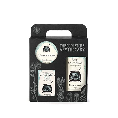 Image of Three Sisters Apothecary Bath & Body 3 Piece Gift Tote (Unscented)