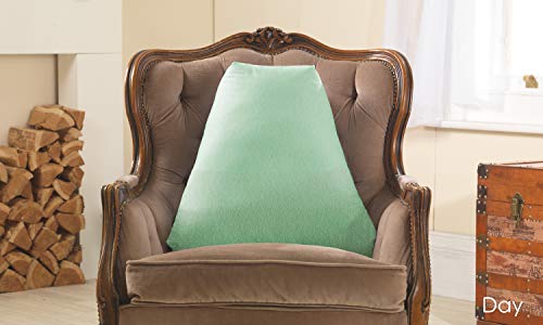 Lancashire Textiles Limited Manufacturers of quilts, pillows and homewares | Soft Suede Magnetic Therapy Lumbar Support Triangle Cushion (Day)