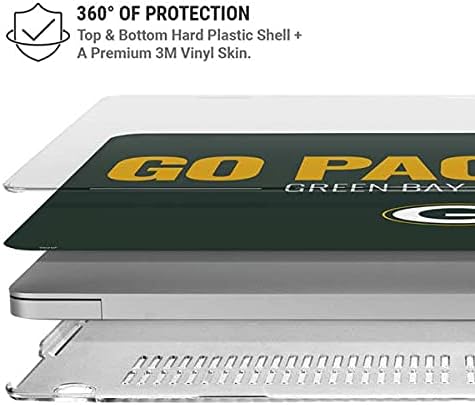 Skinit Case + Skin Compatible with MacBook Air 13in (2020) - Officially Licensed NFL Green Bay Packers Team Motto Design