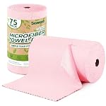Microfiber Cleaning Cloths Roll 75 Pack 12x12 Inch Lint Free