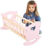 holzwiege massiv ✔️ Die Puppenwiege Holz wird Ihrem Kind viel Freude bereiten – Das perfekte Spielzeug für Mädchen, die gerne mit Puppen spielen. Tolle Farben und gute Verarbeitungsqualität tragen zum stundenlangen Spaß des Kindes bei