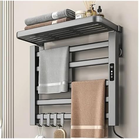 Intelligent Electric Heated Towel Rack Bathroom Punch-Free Towel Drying Storage Rack Household Towel Warmer Bathroom Accessories