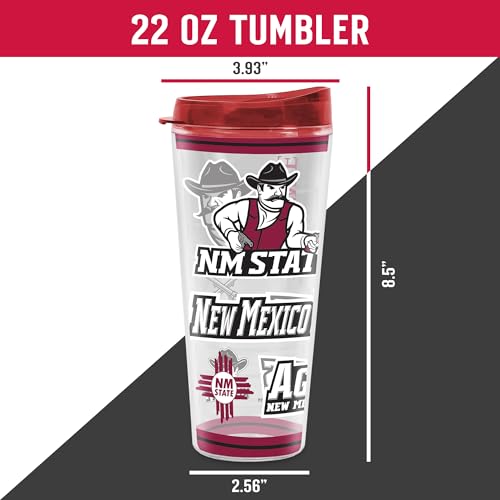 Image of Rico Industries NCAA College Double Wall Mayhem 16oz Or 20oz Tritan Tumbler W Lid