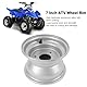 aqxreight 7 Zoll ATV Rad Rand Aluminiumlegierung Design 3 Bolzenlöcher 16x8.00-7 Rad Rand Erhöhte Grip Fit für ATV GO Kart Quad Dirt Bike Silber