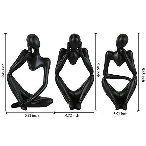 image for Ozzptuu Abstract Sculpture The Thinker Statue Resin Statues for Home D