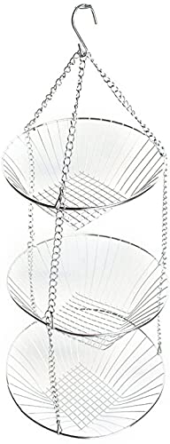 Cesta colgante de alambre resistente de 3 niveles para alimentos 2