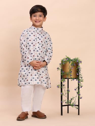 Image of Pro-Ethic Style Developer Boys Heavy Cotton Printed Kurta and Pajama Set for Kid's Ethnic Wear (S-280)