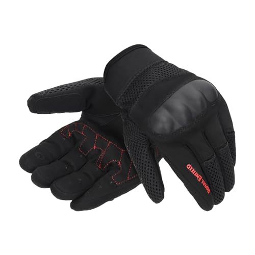 Royal Enfield Aeroflex Riding Gloves | Construction: 100% Polyester Air Mesh, Poly Stretch Fabric & Microsuede | Impact Protection: TPR Knuckle Protec