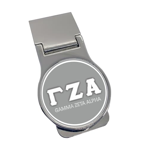 Gamma Zeta Alpha Officially Licensed Money Clip - Premium Round Stainless Steel Design for Greek Life, Fraternity Brothers, Alumni, and College Students - Slim Front Pocket Carry (Gamma Zeta Alpha 3)3