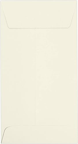 Miniatura 6 de LUXPaper Sobres para monedas #7, despegar y prensar, 3 1/2 x 6 1/2 pulgadas, lino negro, texto de 80 libras, 50