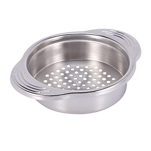Mcclellanty Colador De Alimentos De Acero Inoxidable Removedor De Drenador De La Tapa De Prensa De Atún De Tamis, No Desordenado Lavavajillas Sobre