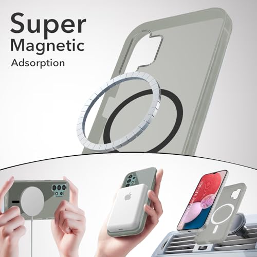 Image of Jkobi Lifetime Anti-Yellow MagSafe Compatible Clear Back Cover Case for Samsung Galaxy A13 4G (Sleek Hard Crystal | Shockproof and Camera Protection)