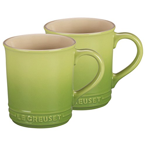 Le Creuset Stoneware, 14-Ounce Mug, Palm, Set of 2