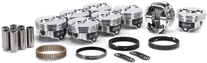 Icon PistonsIcon Piston, Premium Forged, 4.350 in Bore, 1/16 x 1/16 x 3/16 in Ring Grooves, Minus 26.7 cc