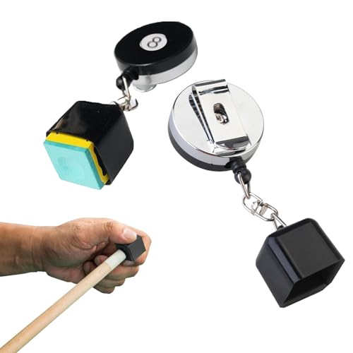 Ieron 2 Pcs Thinp Billiard Cue Chalk, Holder Retractable Snooker Chalk Bag Retractable Pool Chalk - Image 2