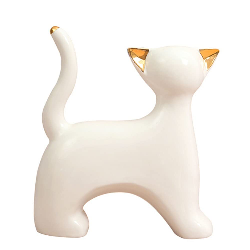 Statue di animale in ceramica, ornamenti decorativi for sculture in stile moderno decorazioni for la casa for soggiorno, camera da letto, desktop for ufficio, armadi, scaffale ( Color : A , Size : S )