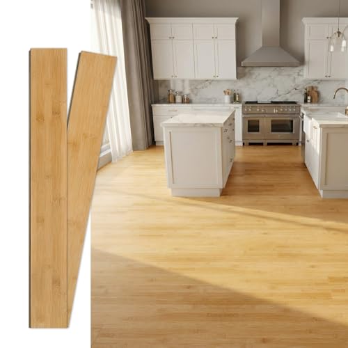 Jeedeson Solid Bamboo Flooring Planks, 40.15' L x...