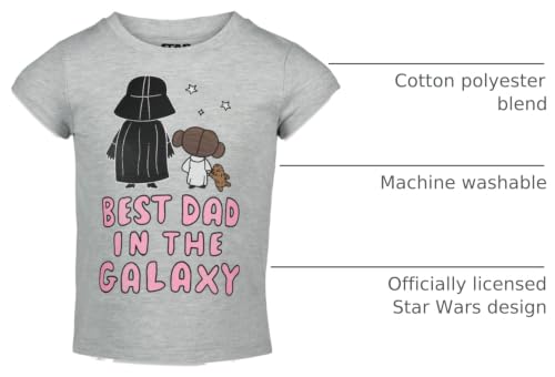 Image of STAR WARS Darth Vader Father's Day Girls T-Shirt Toddler to Big Kid