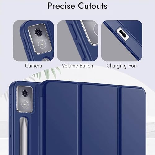 Image of TGK Case for Lenovo Idea Tab Pro 12.7 Inch 2025 TB-373FU TB-375FC Tablet Trifold Smart Stand Cover (Blue)