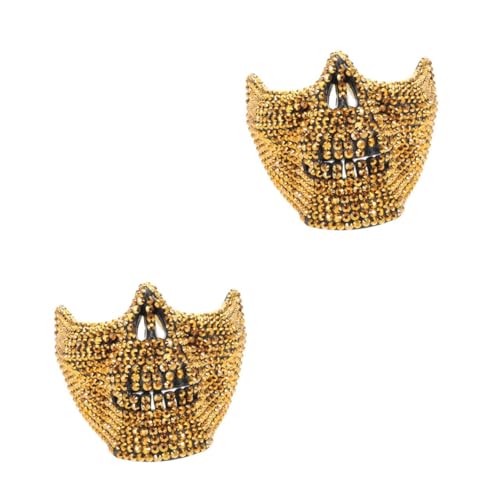 Masque de crâne Halloween Healvian | Lot de 2 pour déguisement de fête