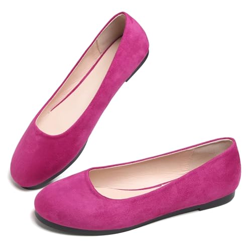 Image of Dear Time Women's Flats Comfortable Slip On Ballet Flats Soft Solid Casual Shoes