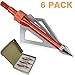 Maifield 125 Grain 3 Fixed Blade Bowhunting Broadheads 12 Pcs 1 1/4 Cutting Diameter Screw-in Archery Hunting Head Arrow Tip Crossbows and Compound Bow Arrows (100 Grain 6PK)