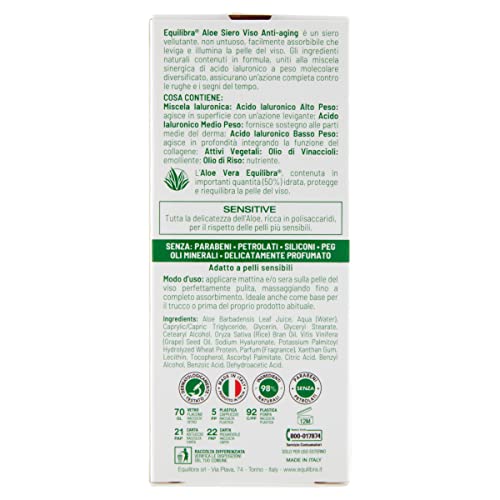 Equilibra - Aloe - Siero Viso 30 Ml - 5