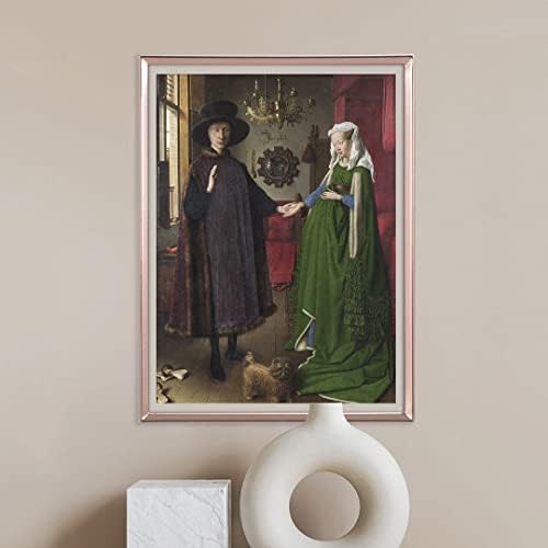 Clementoni 39663 Wedding Arnofini Van Eyck 1000pcs Museum Collection Arnolfini and Wife 1000 Pieces, Made in Italy, Jigsaw Puzzle for Adults, Multicolor, Medium