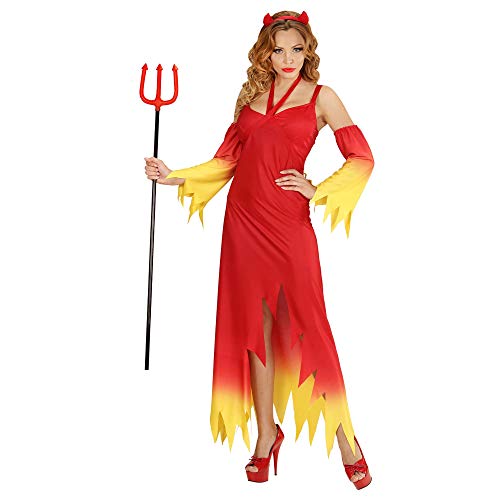 W WIDMANN MILANO Party Fashion - Costume diable, robe, manches, cornes, diable, démon, enfer, Halloween